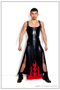 Samurai with Flames panel